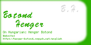 botond henger business card